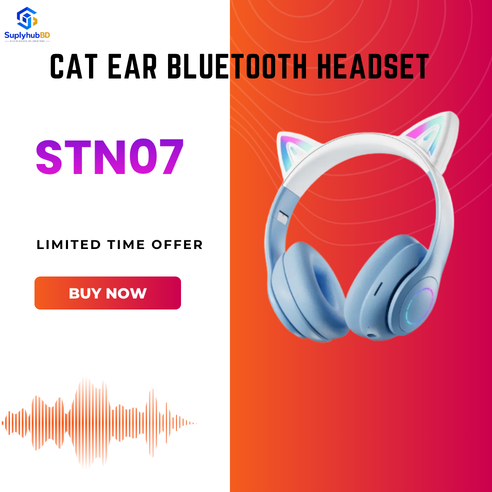 🐱🎧 STN-07 Cat Ear Bluetooth Headset 🎧🐱