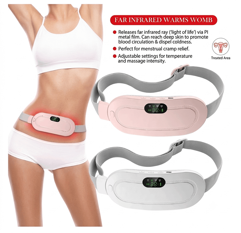 Rechargeable Menstrual Heating & Vibration Massage Belt