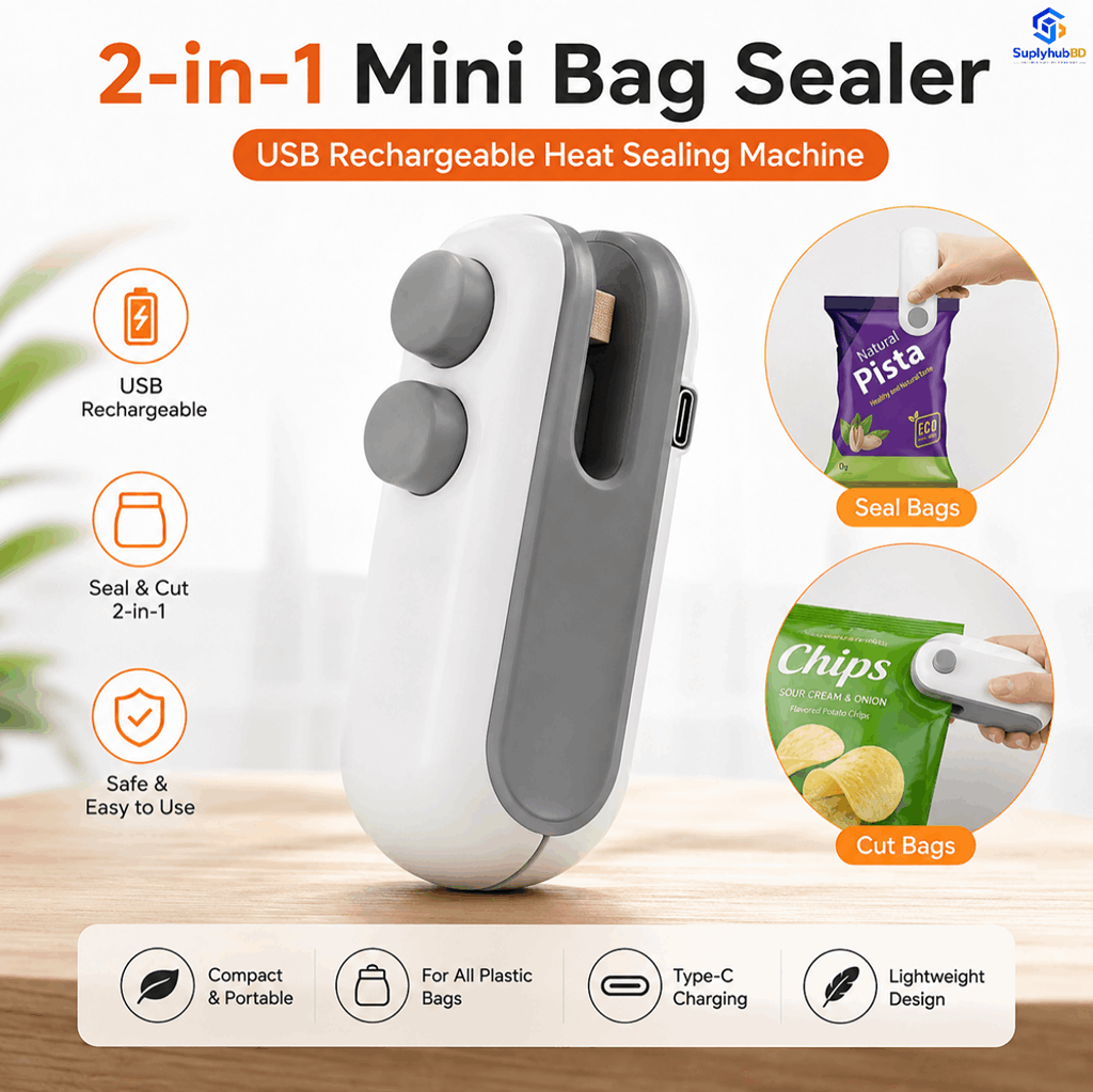 Mini Bag Sealer – USB Rechargeable Heat Sealing Machine