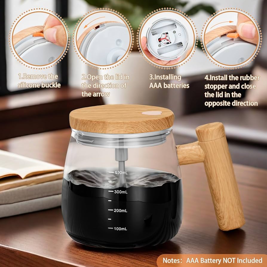 Electric Automatic Mixing Cup – 400mL Self-Stirring Mug