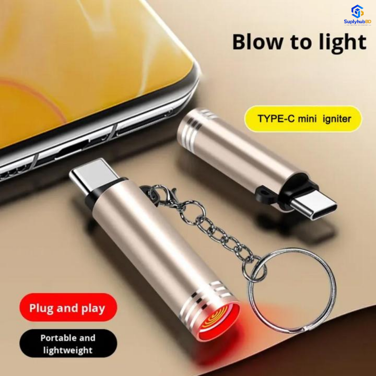 Type-C Electric Cigarette Lighter – Portable Heating Igniter